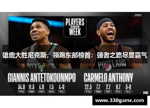 雄鹿大胜尼克斯，领跑东部榜首：强者之路尽显霸气